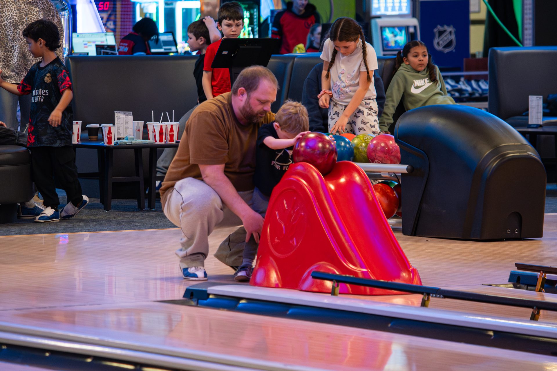 Family bowling party